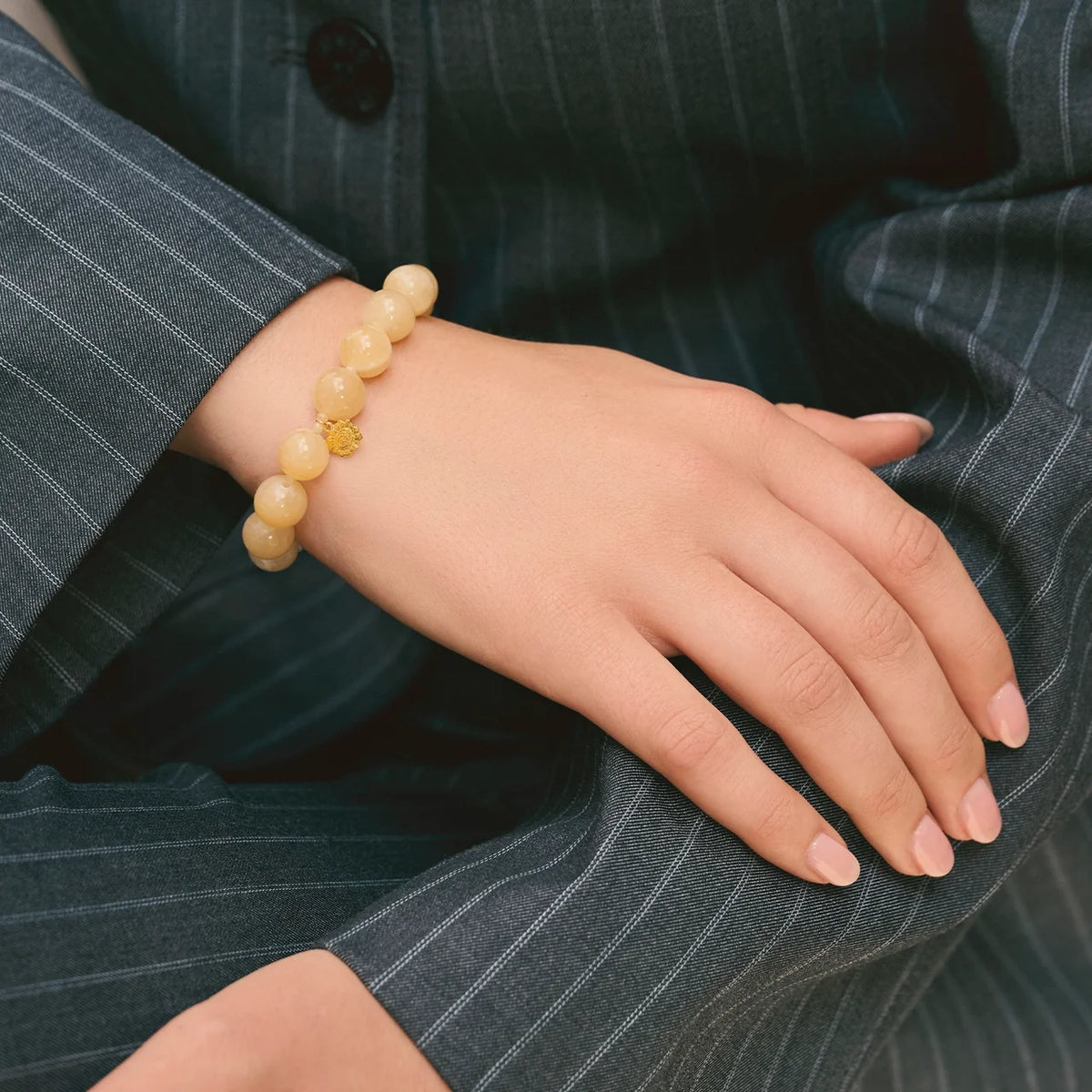 Maanesten Floria Gold-Plated Bracelet with Yellow Calcite – 8706A
