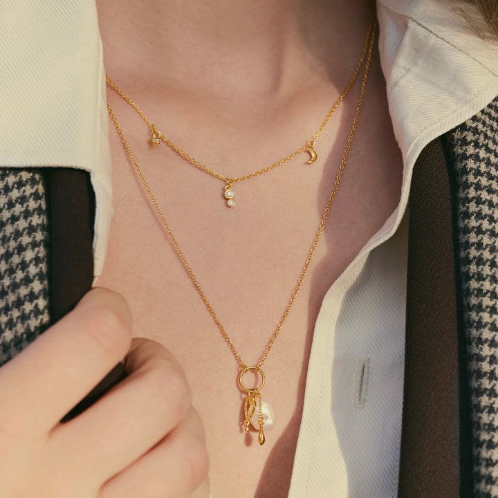 Maanesten Celine Gold-Plated Necklace with Pendant 