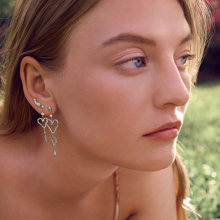 Moonstone Sabi Silver Earrings