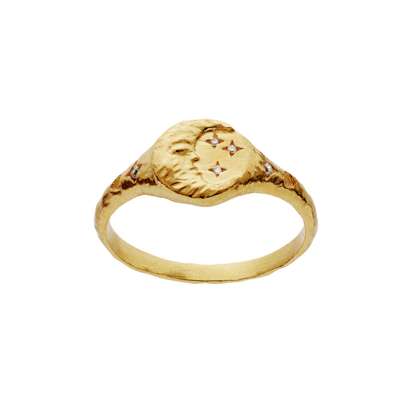 Maanesten Magdalena Forgyldt Ring