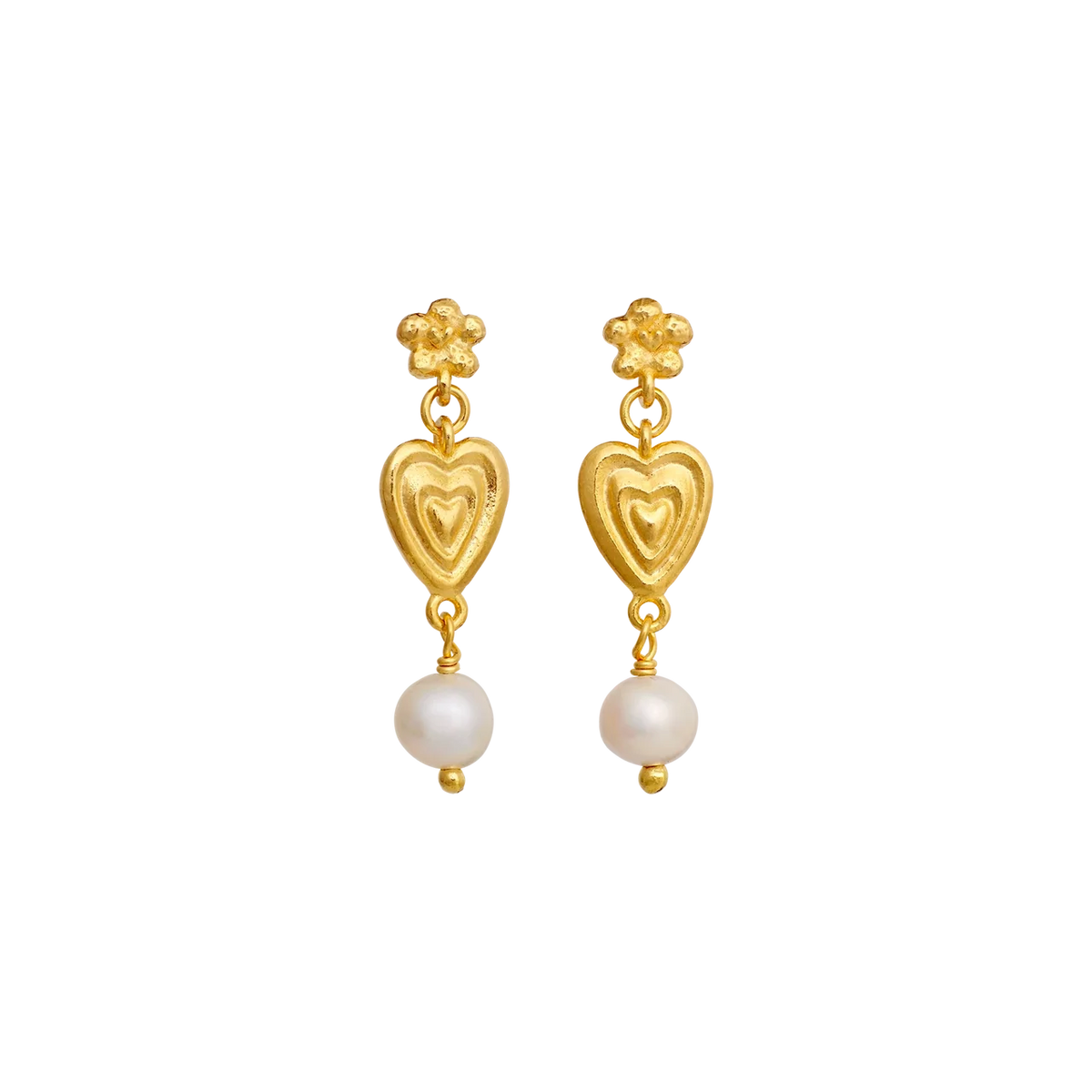 Maanesten Margot Gold-Plated Earrings with Freshwater Pearl 