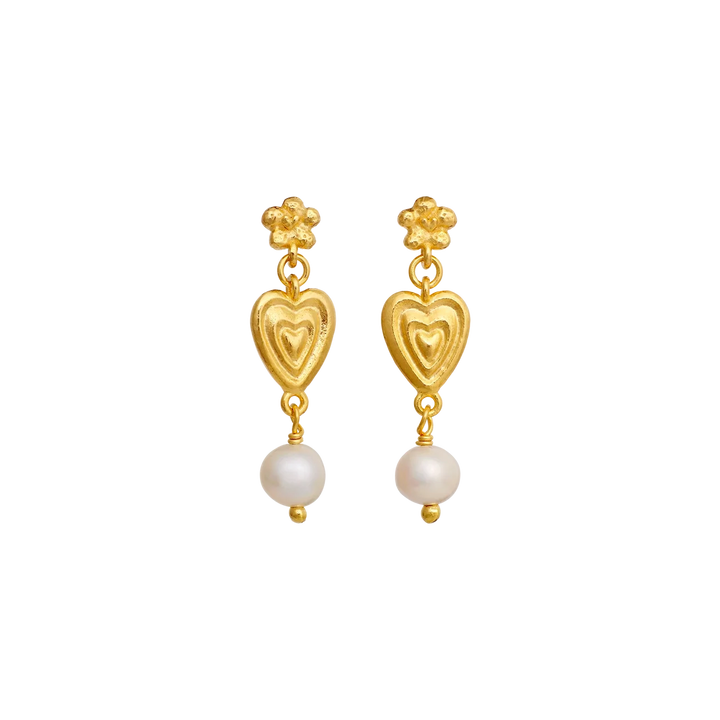 Maanesten Margot Gold-Plated Earrings with Freshwater Pearl 