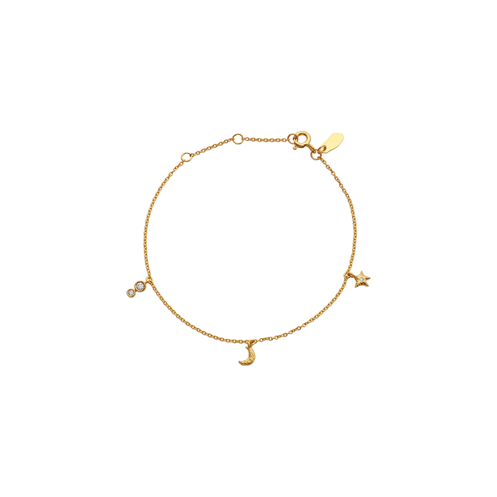 Maanesten Melia Gold-Plated Bracelet with White Zirconia 