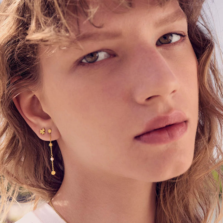Maanesten Minnie Gold-plated Earrings with Clover 