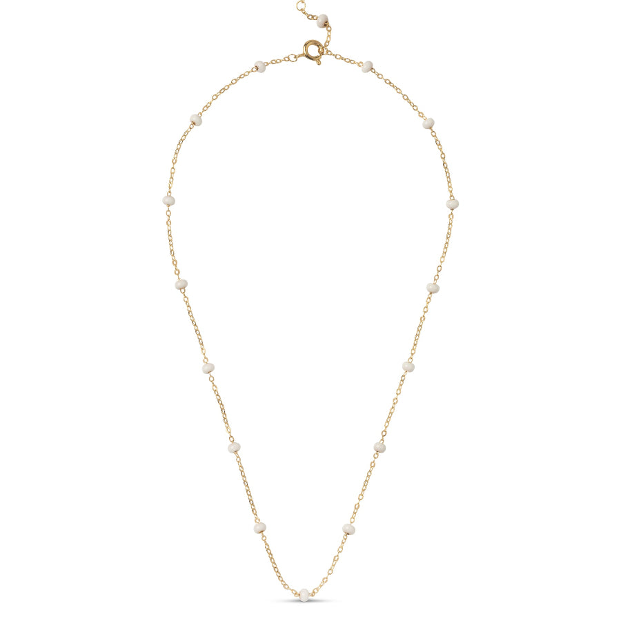 Enamel Lola Bold Necklace - Daisy in Gold plated Silver