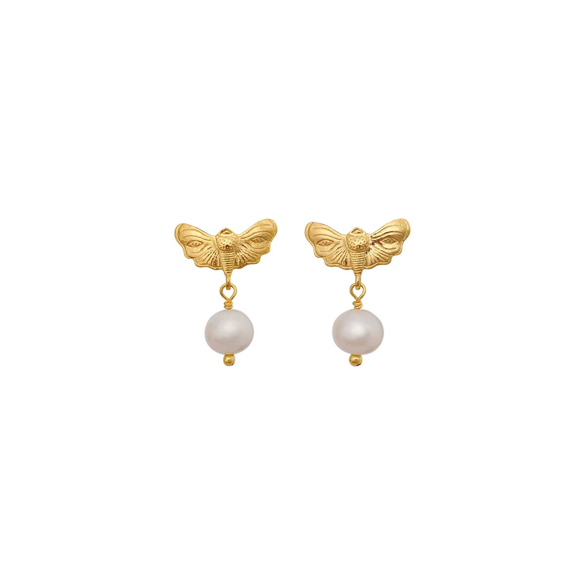 Maanesten Nisa Gold-Plated Earrings with Freshwater Pearls 