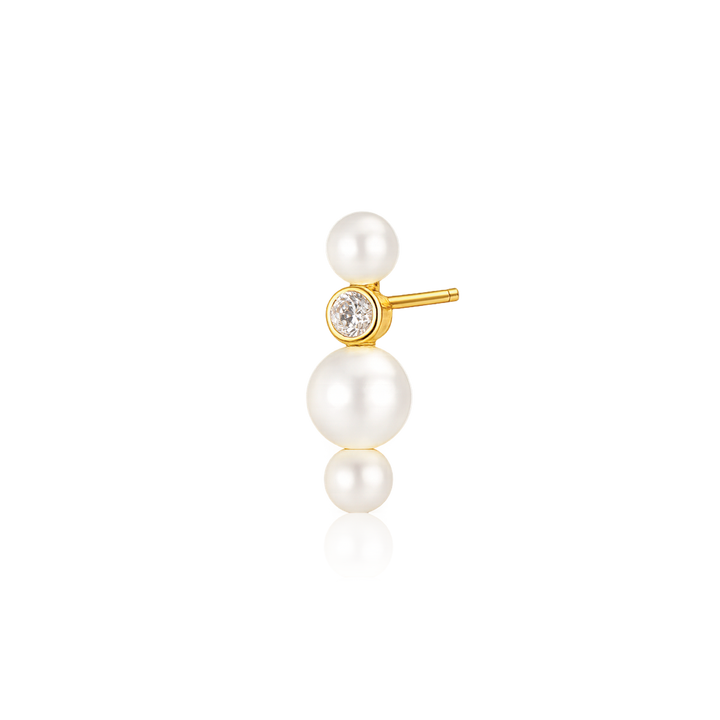 Alura Ocean Gold-Plated Single Earring with Freshwater Pearl – product image 2