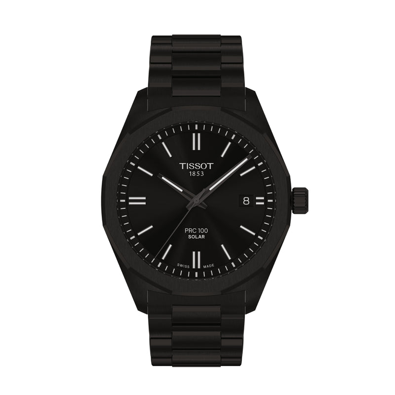 TISSOT PRC 100 SOLAR QUARTZ 39MM BLACK