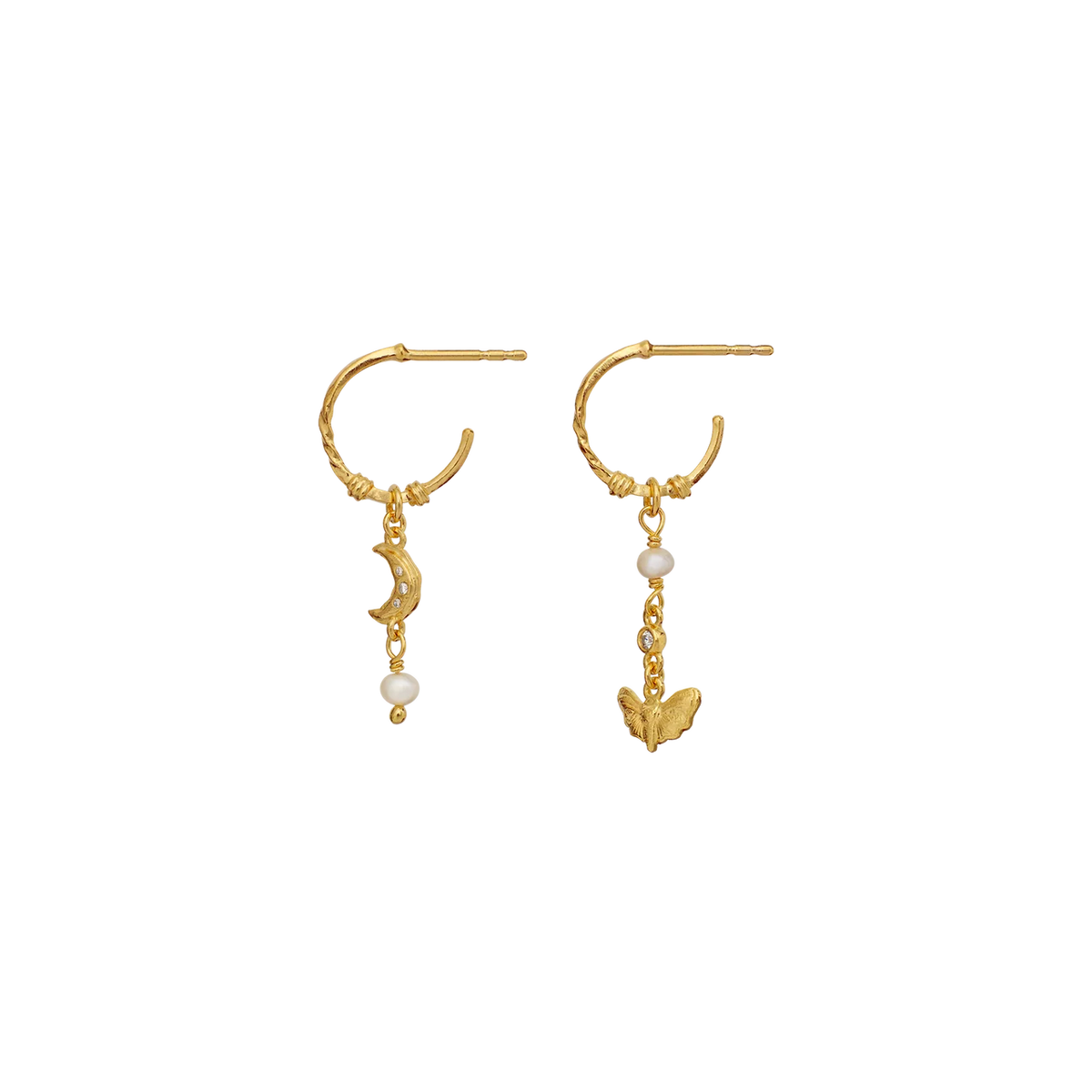 Maanesten Paulina Gold-Plated Earrings Zirconia & Pearls 