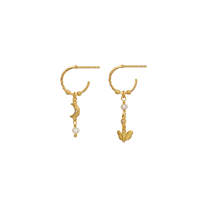 Maanesten Paulina Gold-Plated Earrings Zirconia & Pearls 