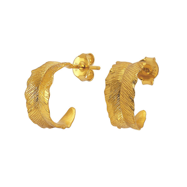 Hultquist Leaf Creole - Gold Plated Sterling Silver