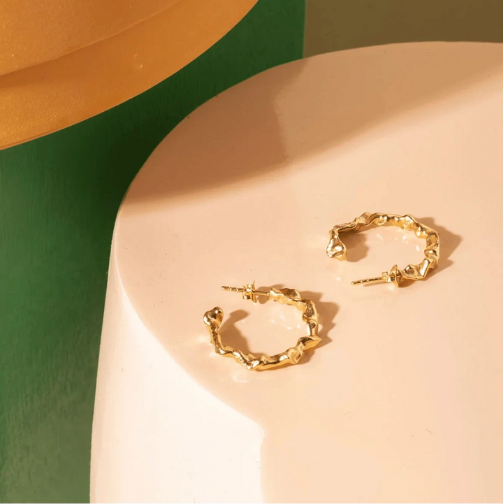 Vincent shaman gilded hoops earrings 25mm