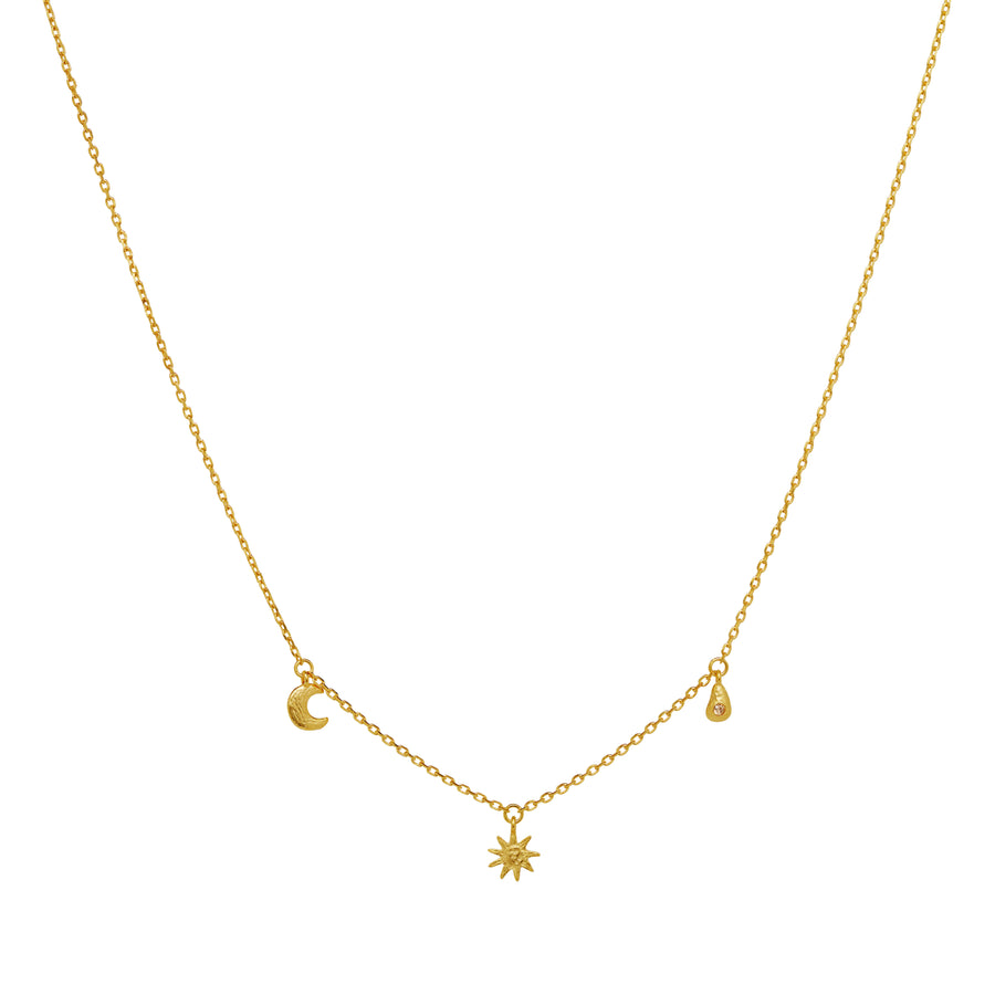 Moonstone Sadie Necklace Gold Plated Silver