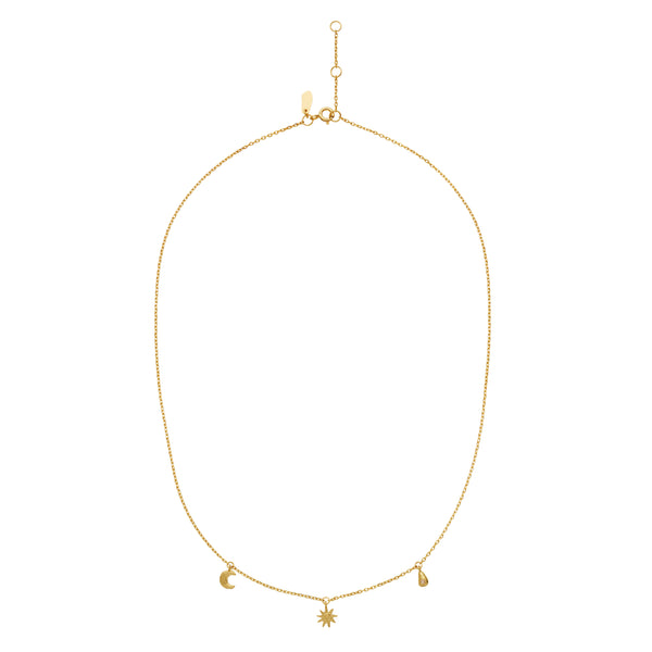 Moonstone Sadie Necklace Gold Plated Silver