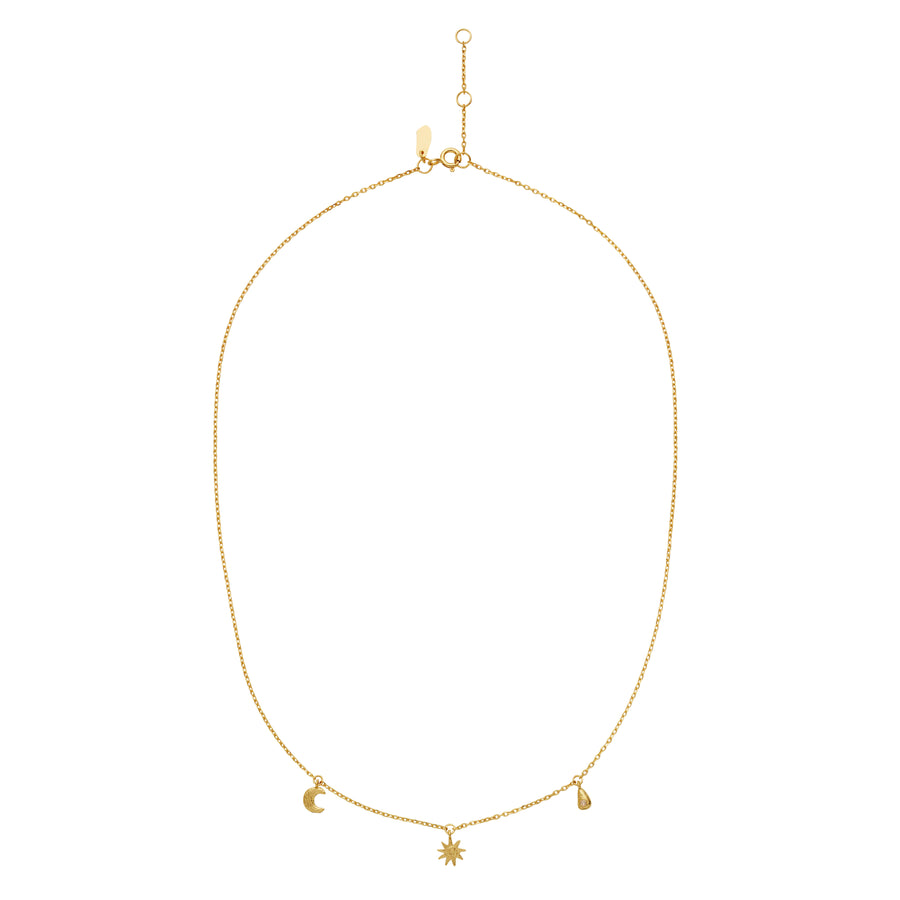 Moonstone Sadie Necklace Gold Plated Silver