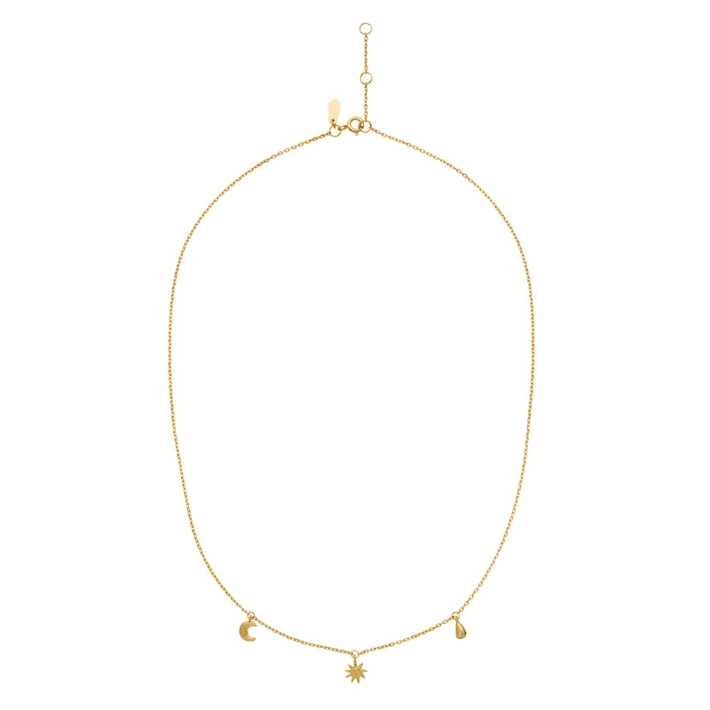 Moonstone Sadie Necklace Gold Plated Silver