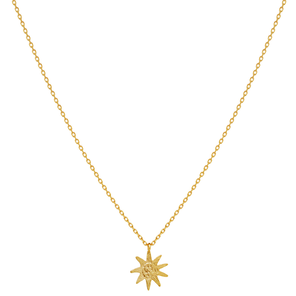 Maanesten Soleima Necklace Gold Plated Silver w. Sun Pendant