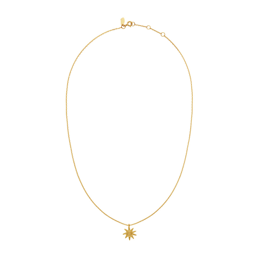Maanesten Soleima Necklace Gold Plated Silver w. Sun Pendant