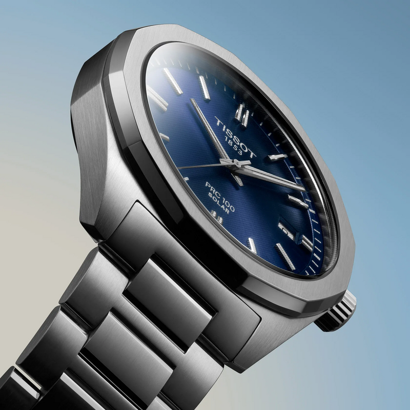 TISSOT PRC 100 SOLAR QUARTZ 39MM BLUE