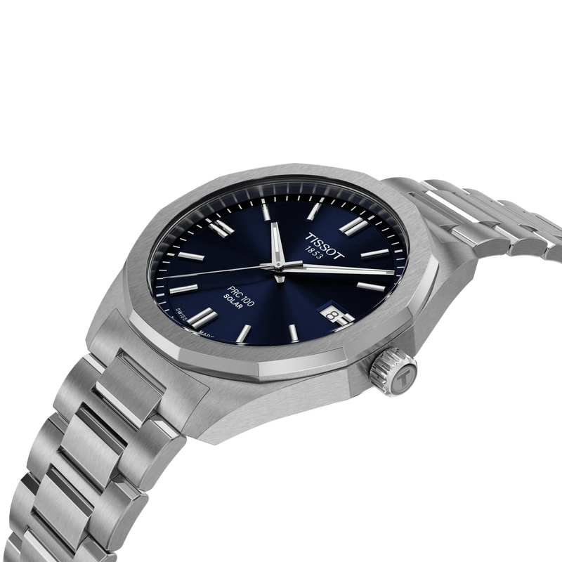 TISSOT PRC 100 SOLAR QUARTZ 39MM BLUE