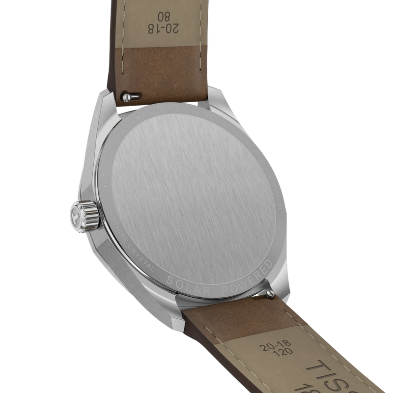 TISSOT PRC 100 SOLAR QUARTZ 39MM BROWN LEATHER STRAP