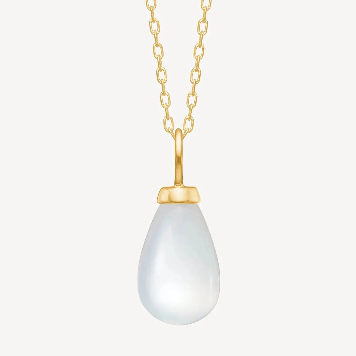 Carré 10kt Pendant With Moonstone