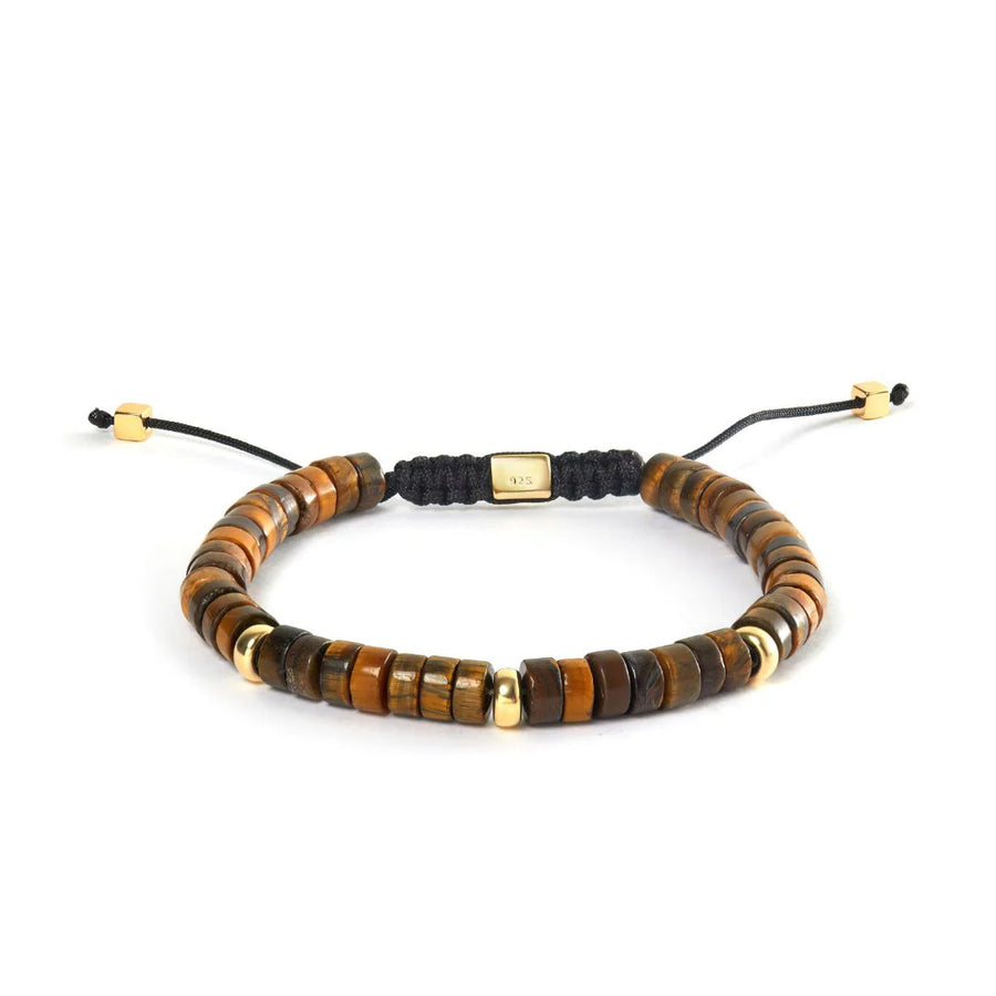Alexander Lynggaard Bracelet Tiger Eye Heishi Braided 6mm