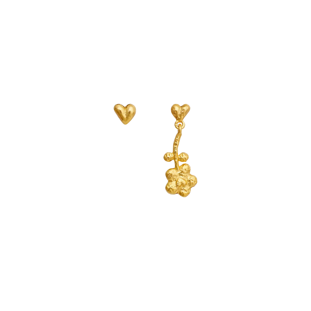 Maanesten Veneda Gold-Plated Earrings with Flower 