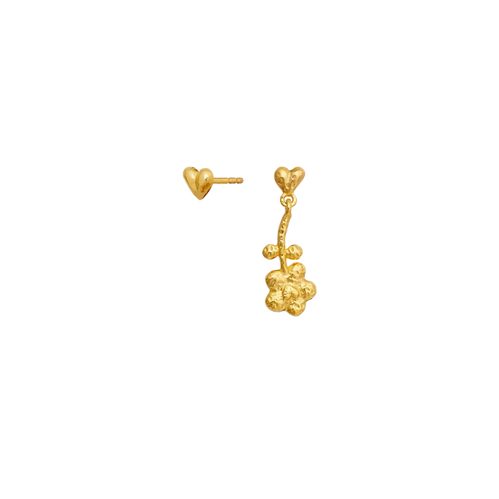 Maanesten Veneda Gold-Plated Earrings with Flower 
