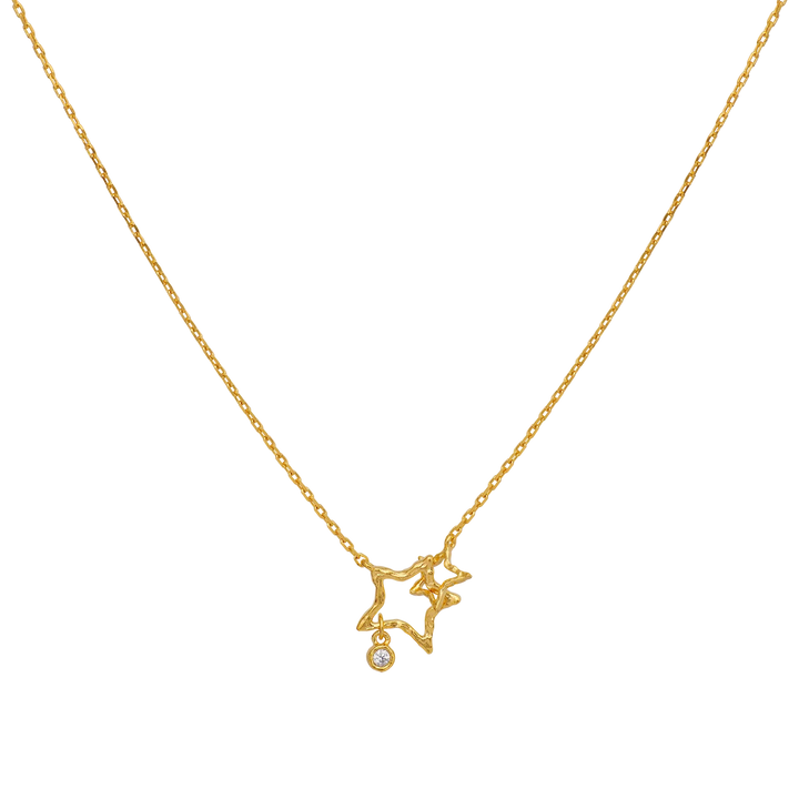Maanesten Wilder Gold-Plated Necklace with Stars 
