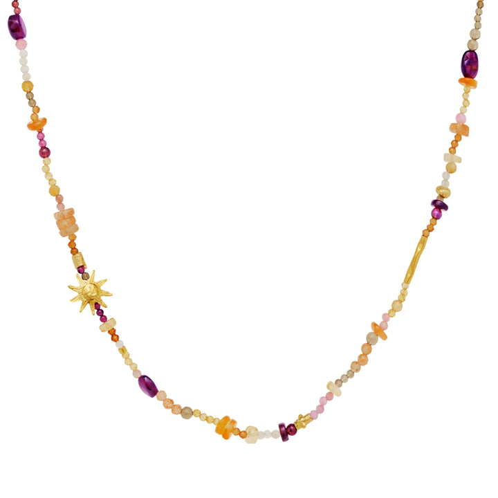 Moonstone Winnie Necklace Gold Plated w. Gemstone