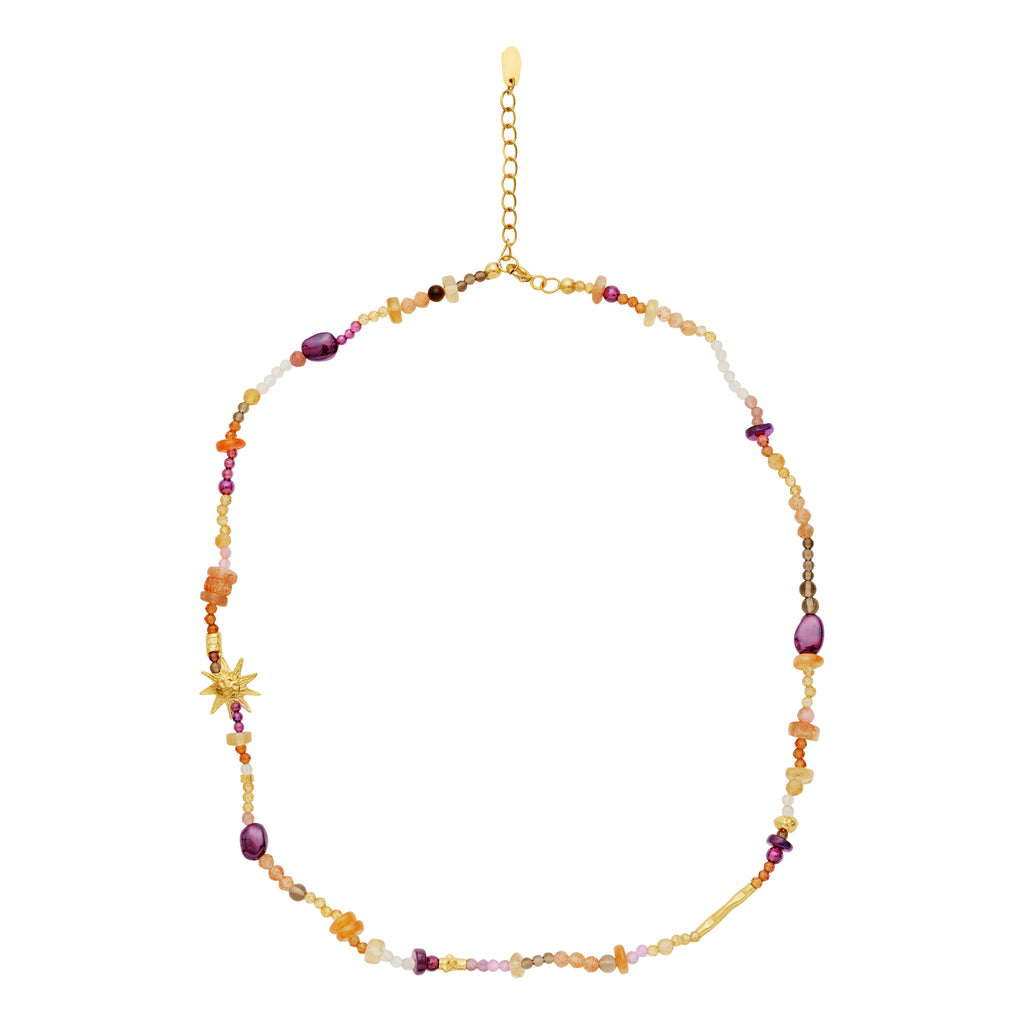 Moonstone Winnie Necklace Gold Plated w. Gemstone