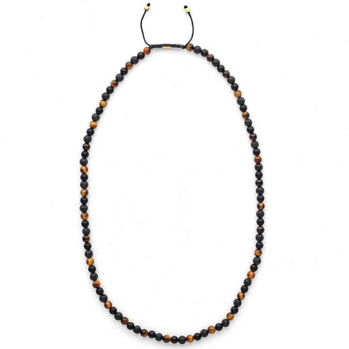 Alexander Lynggaard necklace Los Angeles 6mm with black and brown pearls on a white background. Model d29001-1.