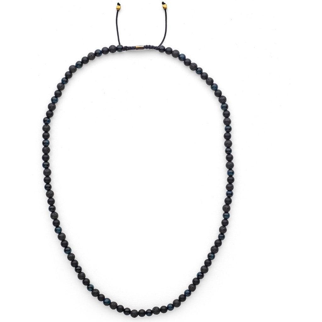Alexander Lynggaard Necklace Paris 6mm with black pearls and adjustable black string, Model d30001-1.