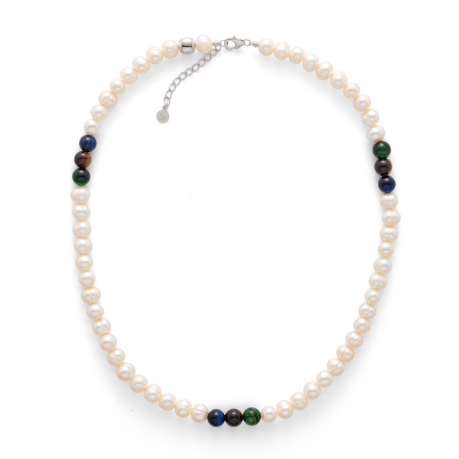 Alexander Lynggaard Halskæde - Pearls & Tiger Eye - Halskæde - P00004