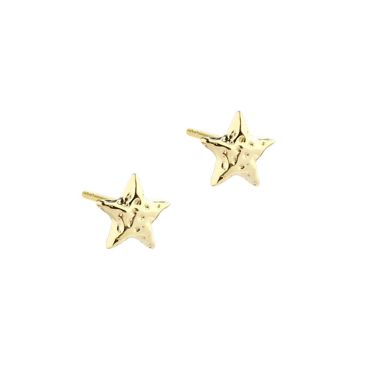 Aqua Dulce Astra Star Stud Earrings Gold Plated shows a pair of golden star shaped stud earrings, Model 5912-5912-1.