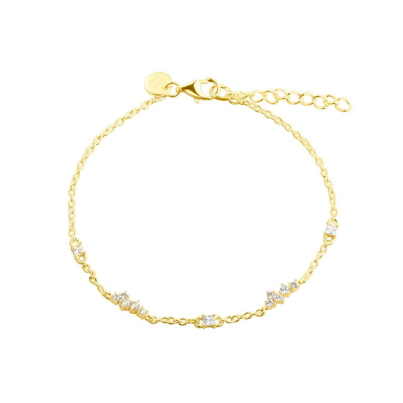 Aqua Dulce Aura Armbånd i Forgyldt Sølv m. Zirkonia - Armbånd - 6092