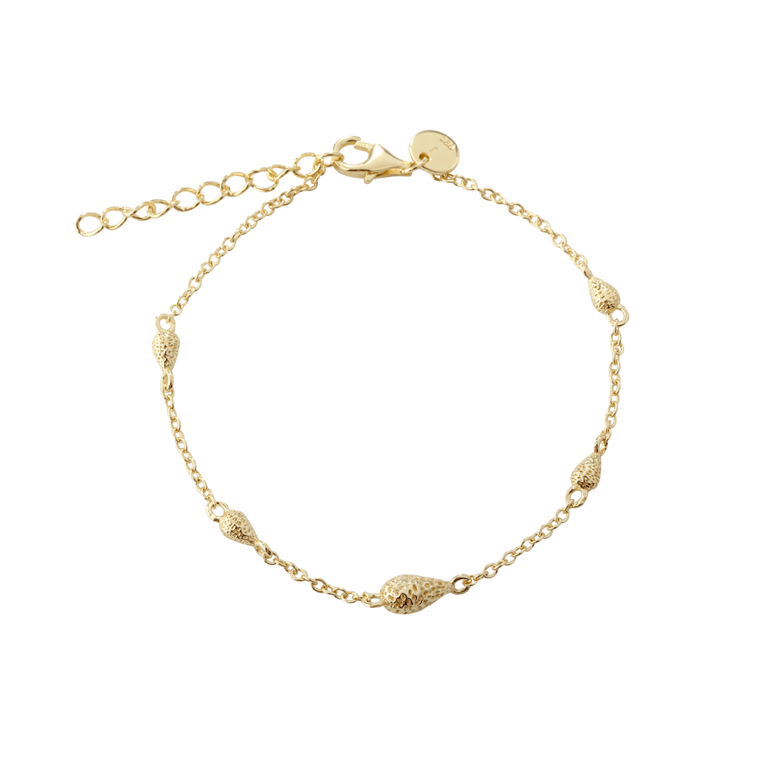 Aqua Dulce Cappa Bracelet in gold-plated silver shown against a white background with fine details, Model 6230-1.