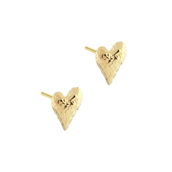 Aqua Dulce Love Me Small earrings gold-plated, heart-shaped earrings in a matte gold look. Model 5926-5926-1