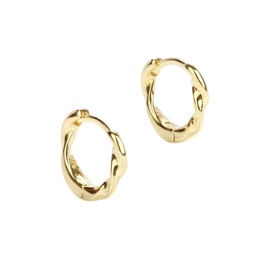 Aqua Dulce Twirl Hoop Forgyldt 13mm - Øreringe - 5635