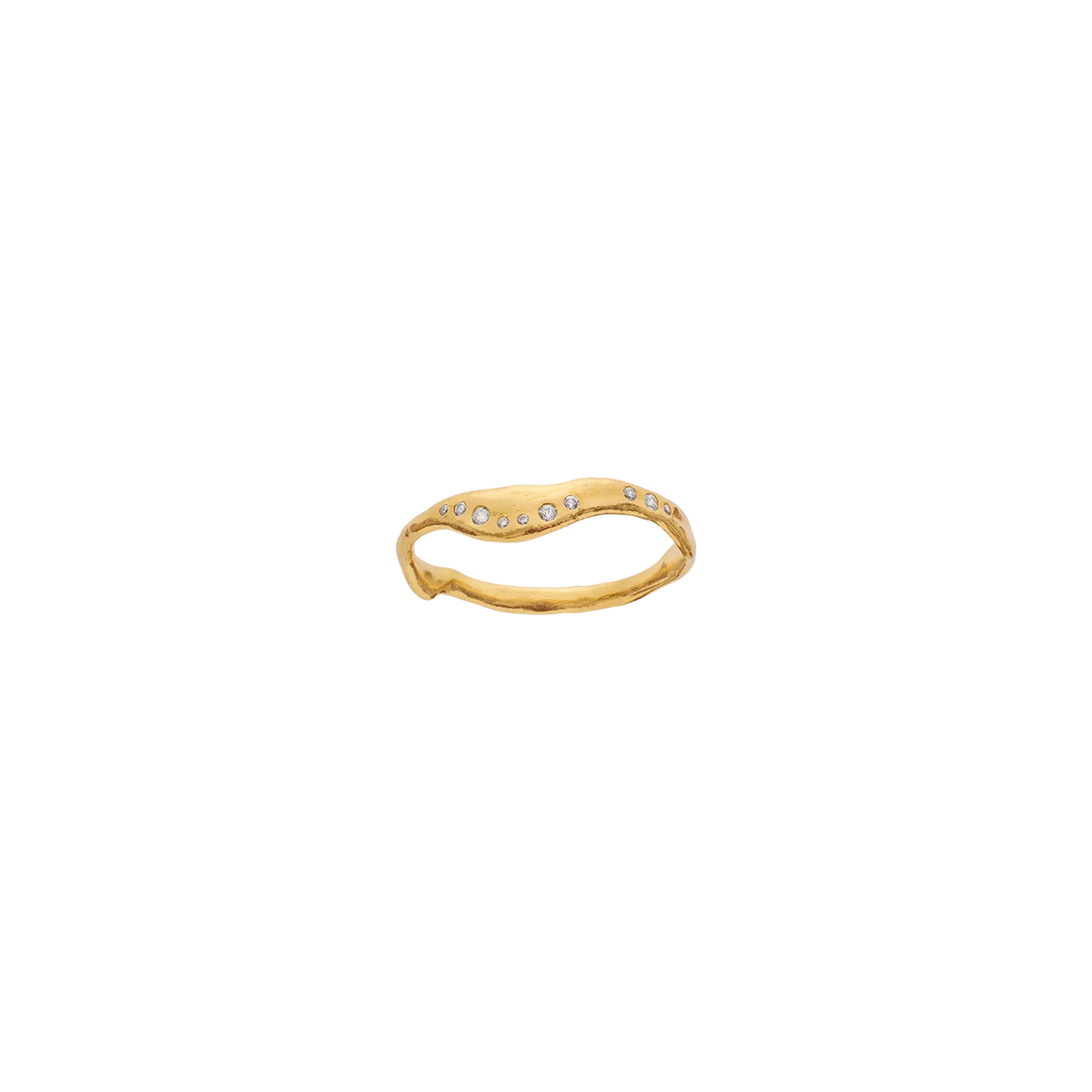 Maanesten Aurea Gold-Plated Ring with White Zirconia – 4958A-001