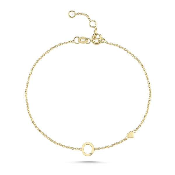 Nuran Bogstav Armbånd A-W – 14 Karat Guld m. Diamant – produktbillede 15