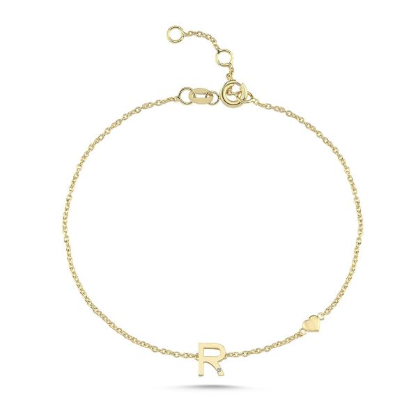 Nuran Bogstav Armbånd A-W – 14 Karat Guld m. Diamant – produktbillede 17