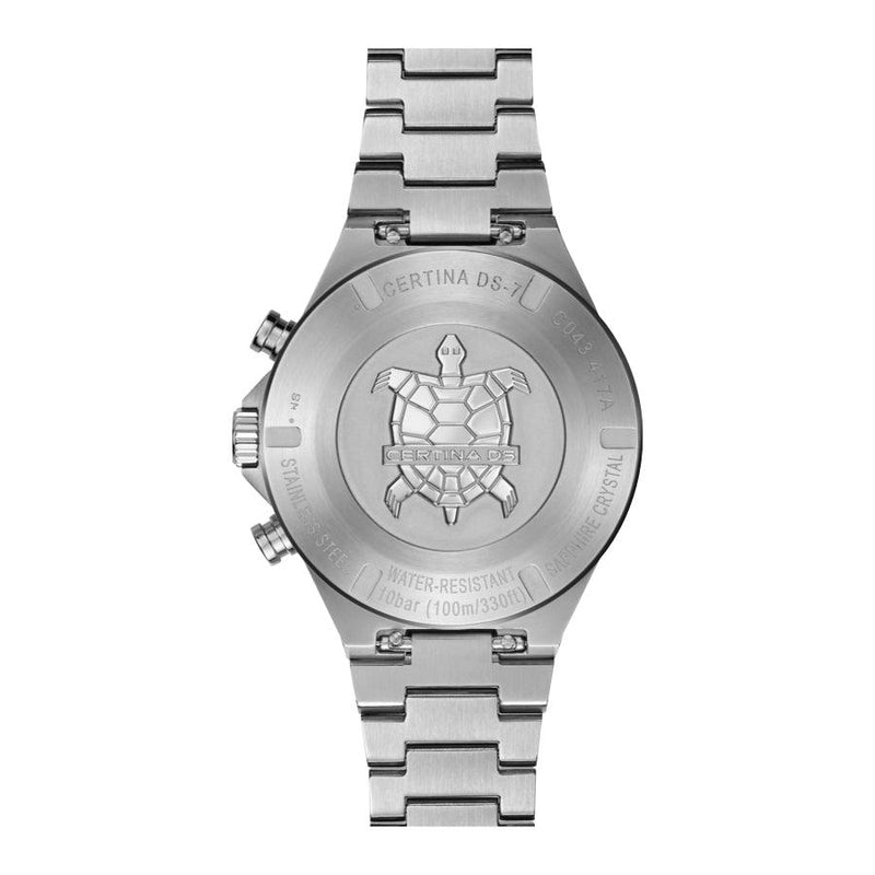 Certina DS-7 Chronograph - Sort PVD belægning 41 mm - - C0434172205100