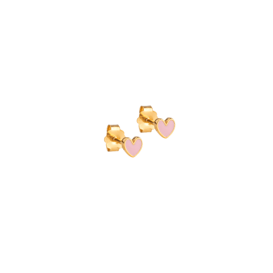 Enamel Amore Studs Pink - - E415G-Pink
