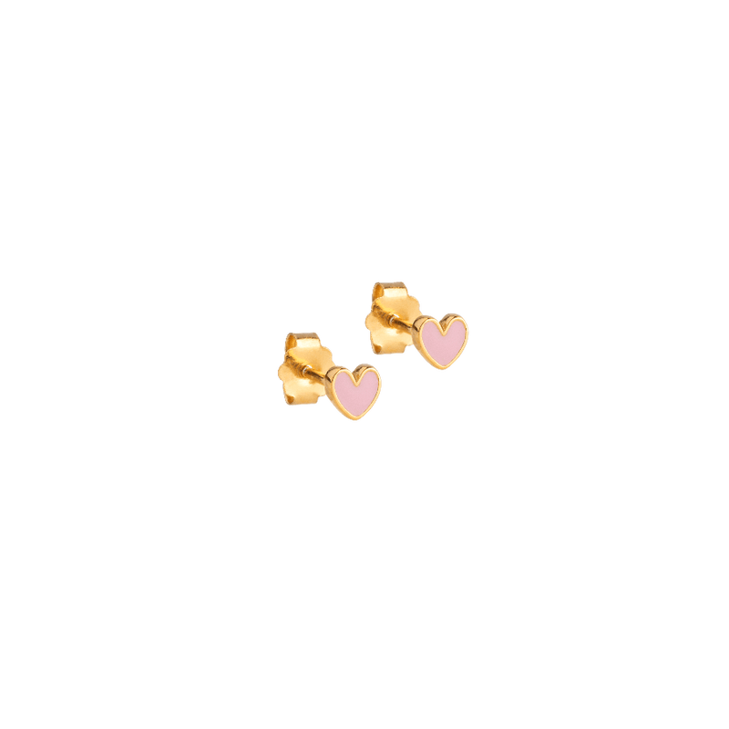 Enamel Amore Studs Pink - - E415G-Pink