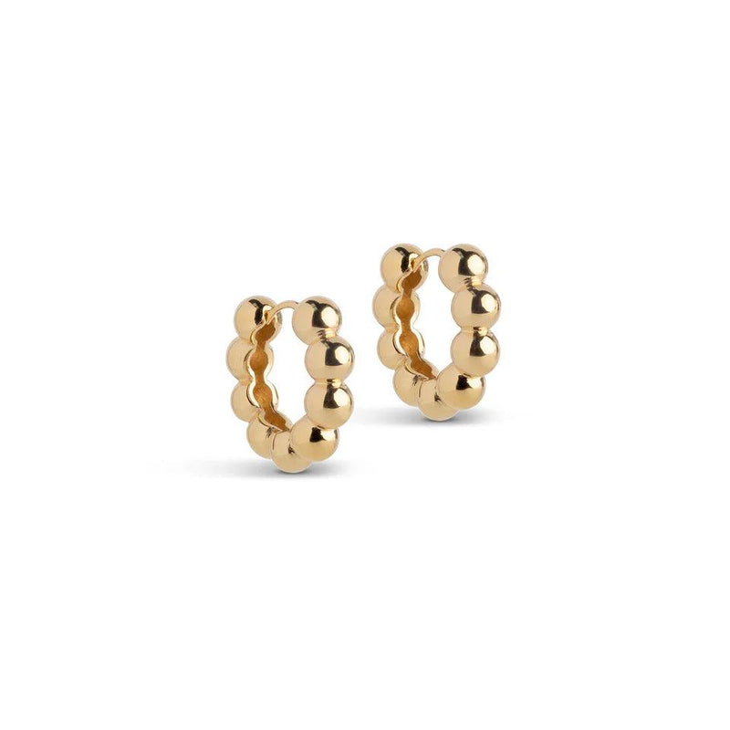 Enamel Ball Chunky Forgyldte Hoops 23mm - Øreringe - E401G