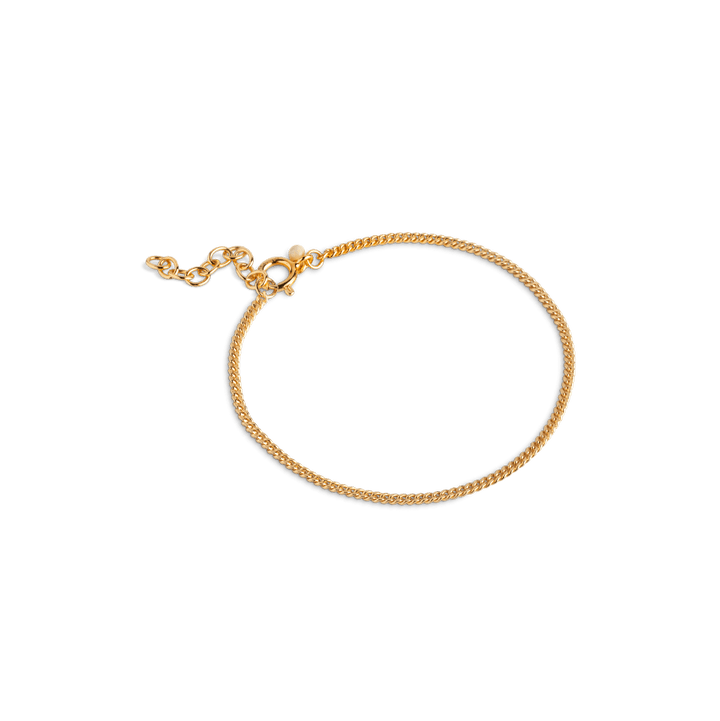 Enamel Curb Chain Armbånd Forgyldt Sølv - B123G - Armbånd - B123G