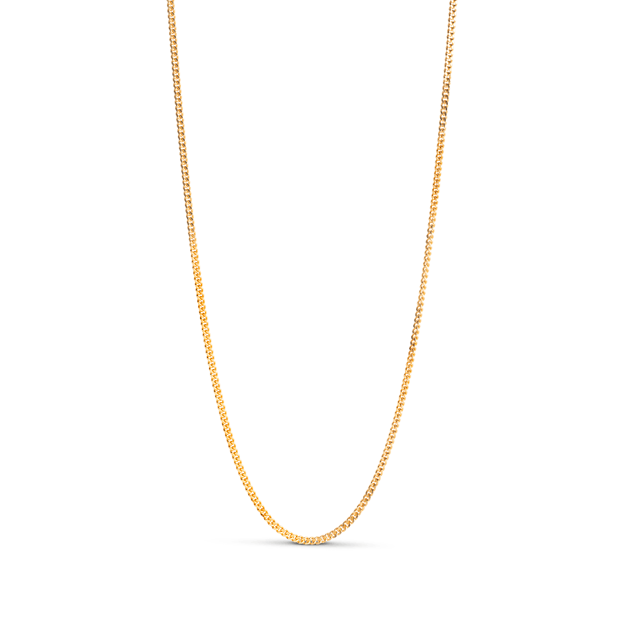 Enamel curb chain necklace gold-plated silver, elegant chain in gold finish with discreet shade. Model N115G-N115G-1