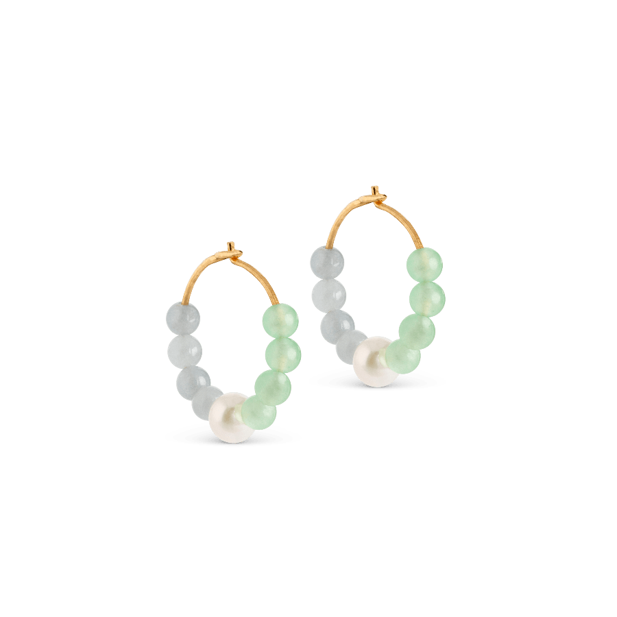 Enamel Kalea Hoops I Forgyldt Sølv - E367G - Øreringe - E367G